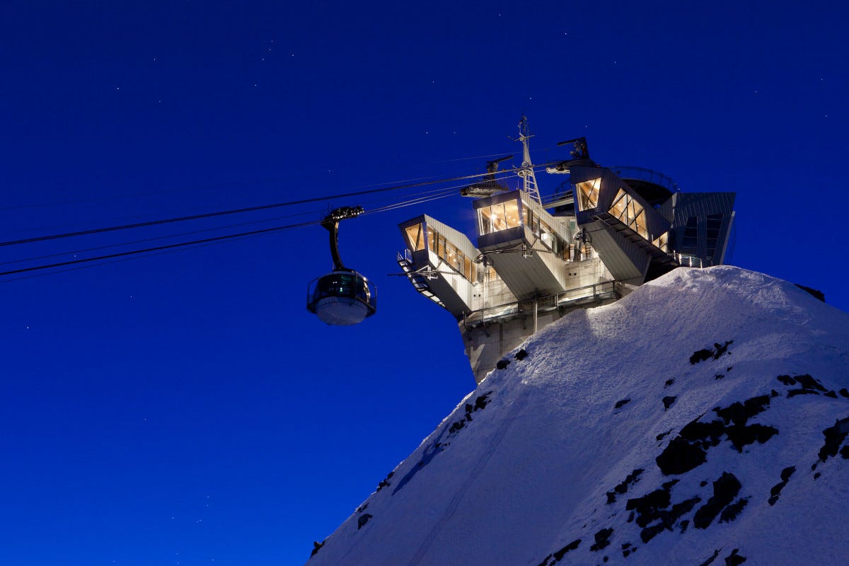 Sky Way Monte Bianco. Foto Francesco Bolis Concerto di Natale da record per Bocelli: live a 3.466 metri di Punta Helbronner