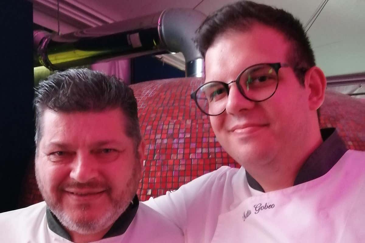 Stefano Miozzo e il nipote Mattia Pizza e Champagne? Perfette le signature di Zio Mo con Ruinart