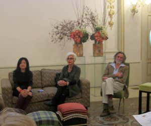 da sinistra: Stevie Kim, Licia Granello e Gelasio Gaetani d'Aragona Lovatelli