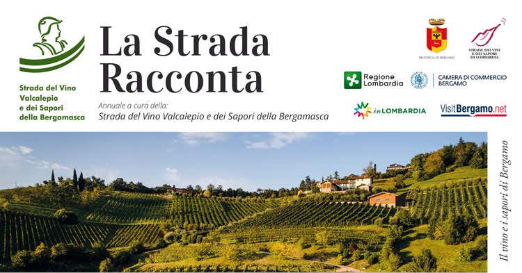 La copertina del libro (Strada del Vino Valcalepio 2019, l’anno della svolta)