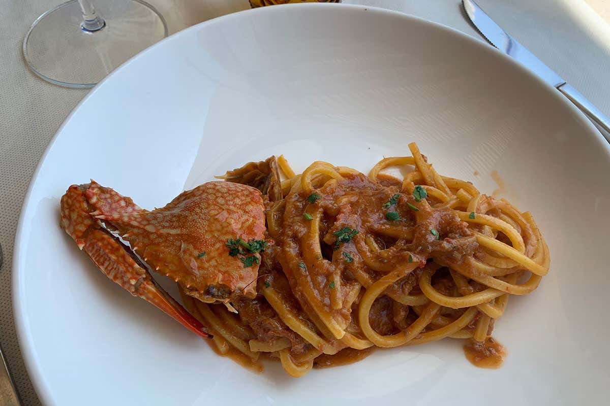 Tagliolino al King Crab La nuova vita de Il Fogliano Hotel a Latina