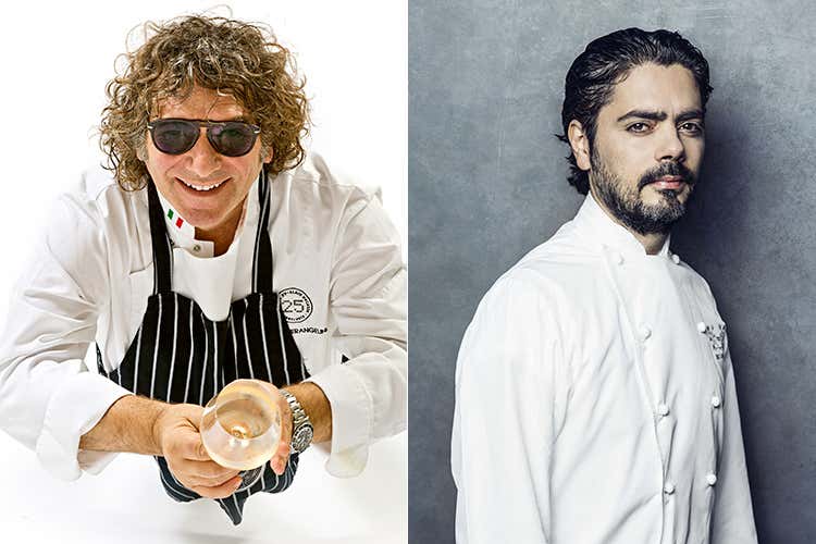 Fulvio Pierangelini e Matteo Baronetto (Tanti auguri a Del Cambio Torta, cena e tante novità)