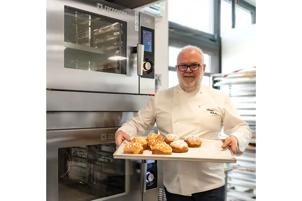 Antonio Follador Tap di Tecnoinox supporta il lavoro del panettiere