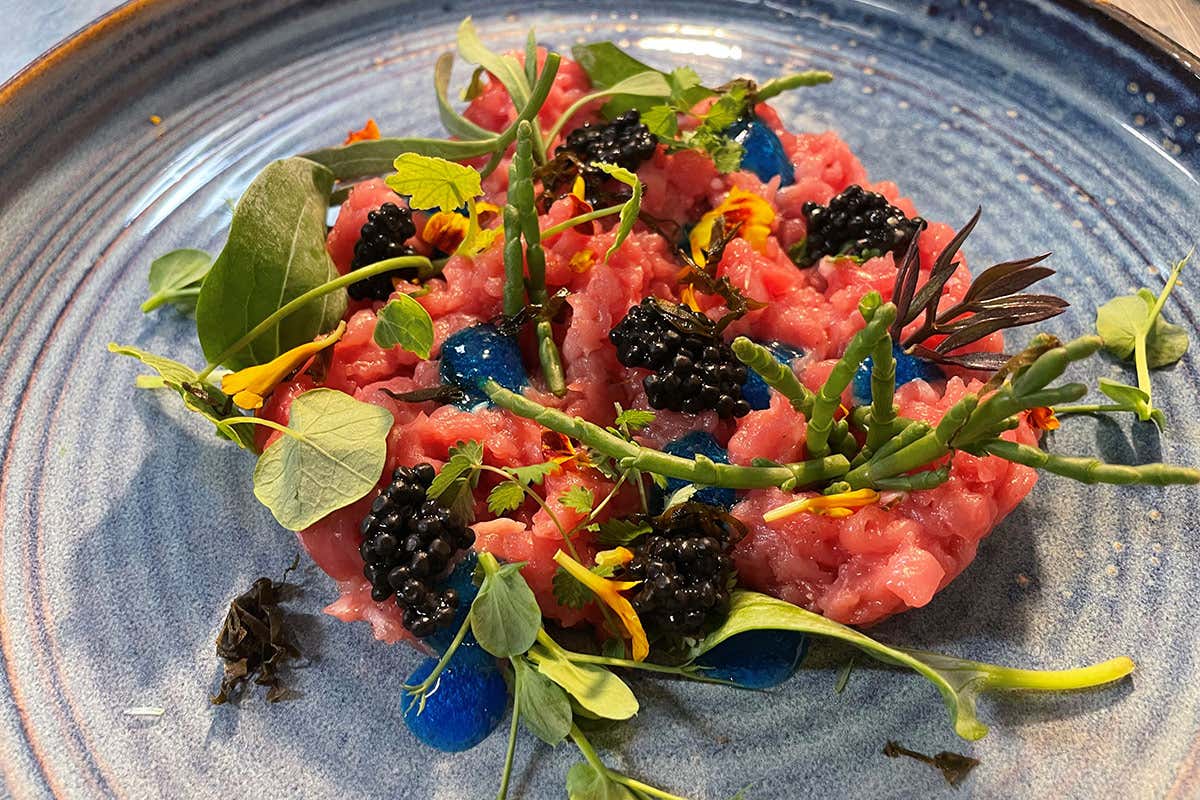 Tartare di vitello vista laguna