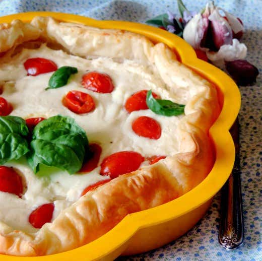 Tarte ricotta, pomodorini e basilico Tarte ricotta, pomodorini e basilico