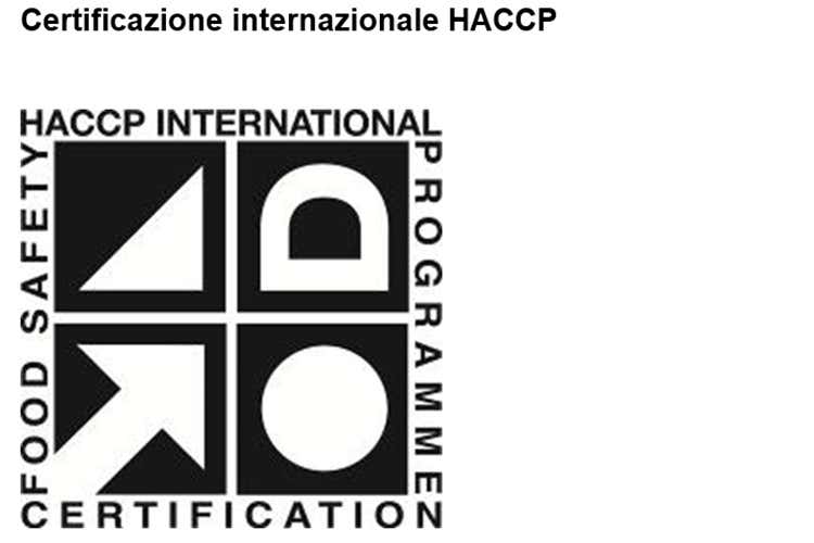 Testo dalla parte dell'igiene alimentare Unica azienda certificata Haccp