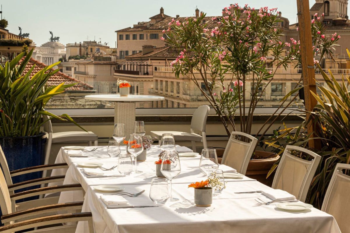 La terrazza del The Glam Roma. Foto: sito ufficiale Tour “gastro-politico”, dove mangia a Roma la destra di Giorgia Meloni