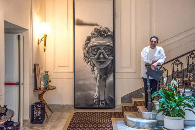 Francesco De Simone(Cena caprese a quattro mani sulla terrazza del Tiberio Palace)