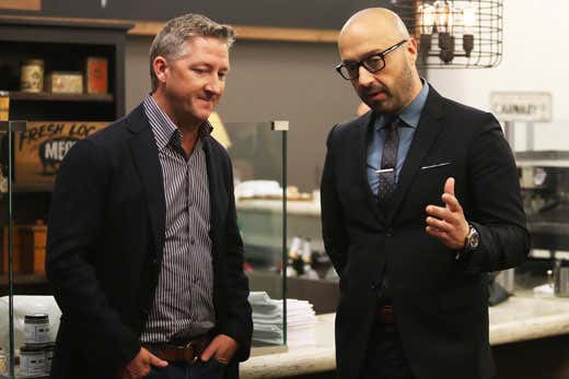 da sinistra: Tim Love e Joe Bastianich da sinistra: Tim Love e Joe Bastianich
