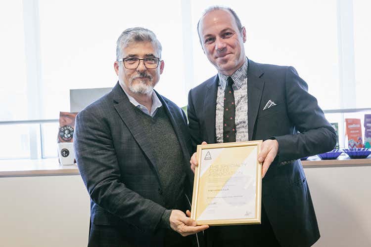 Ric Rhinehart e Giuseppe Lavazza (Training Center Lavazza Inaugura la prima sala Q-Grader d'Italia)