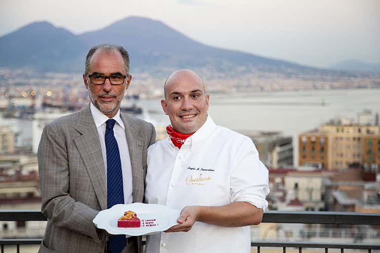 Antimo Caputo e Angelo Mattia Tramontano - Tramontano, vincitore del contest Un dolce per San Gennaro Antimo Caputo e Angelo Mattia Tramontano - Tramontano, vincitore del contest Un dolce per San Gennaro