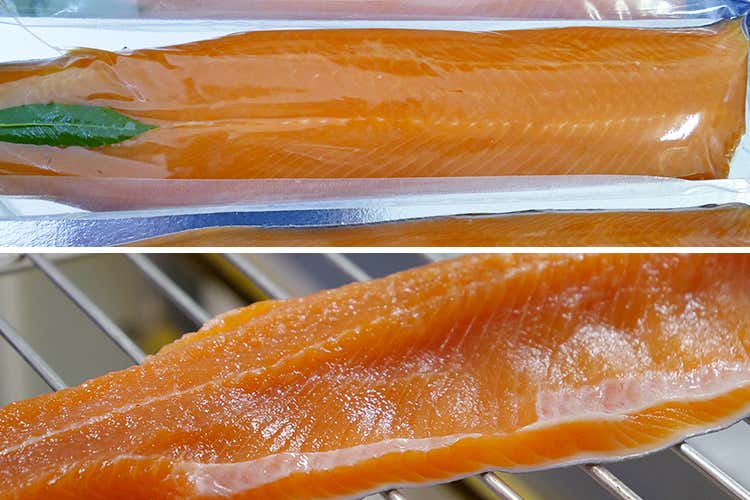 Filetto di trota affumicato e poi confezionato - Le trote di Lorenza e Andrea Filetti affumicati, ricetta top secret