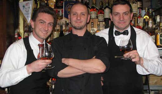 Da sinistra Fabio Turani e Giorgio e Marco Falconi Da sinistra Fabio Turani e Giorgio e Marco Falconi