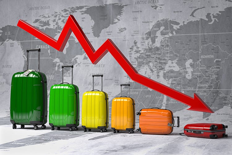 Turismo nel 2020, crisi profonda -55% di presenze, persi 50 miliardi