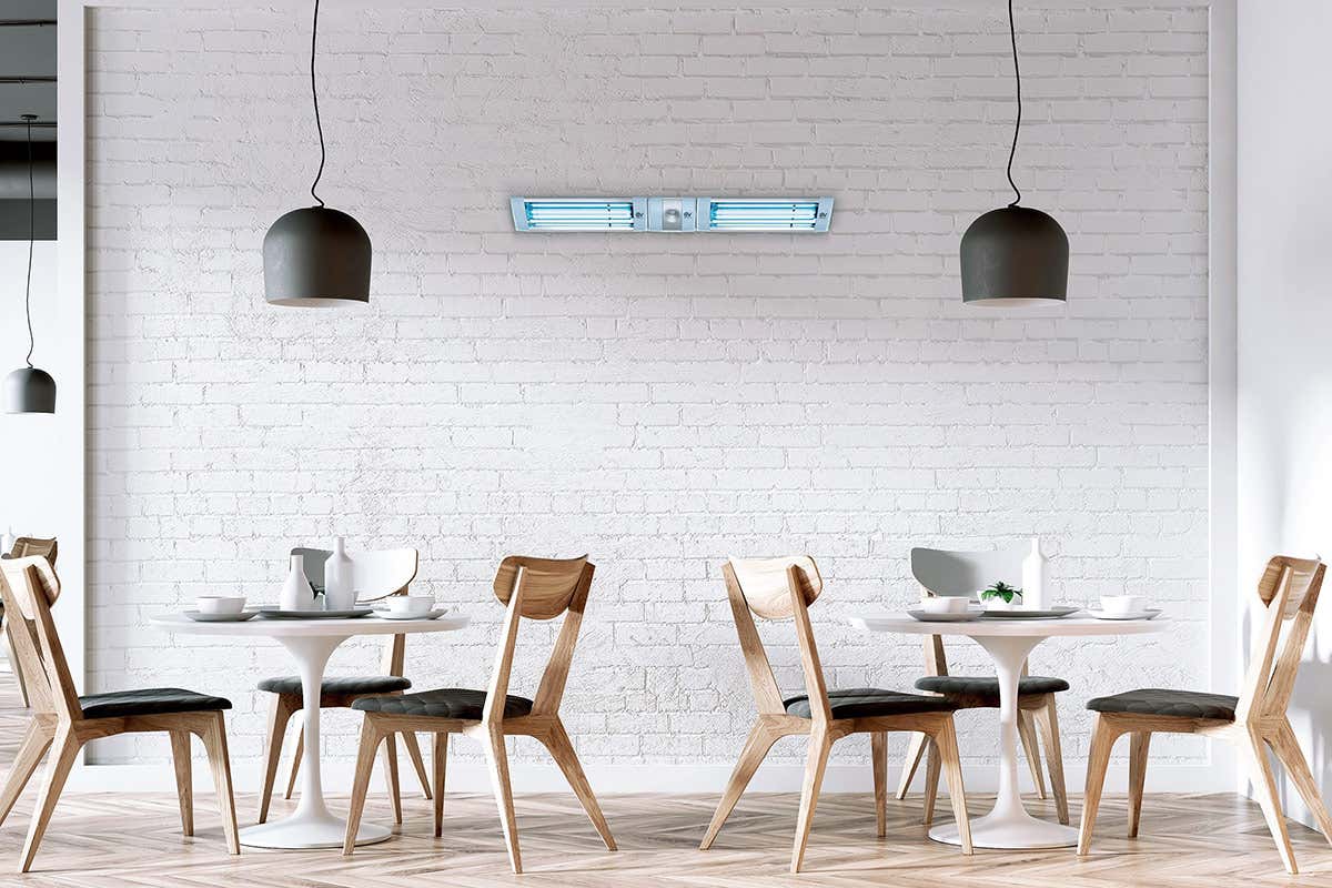 Uvologika System è installabile a soffitto o a parete, in posizione orizzontale o verticale Uvlogika System di Vortice La soluzione per sanificare Uvologika System è installabile a soffitto o a parete, in posizione orizzontale o verticale Uvlogika System di Vortice La soluzione per sanificare