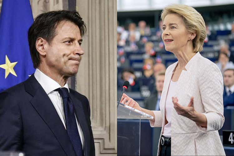 Giuseppe Conte e Ursula von Der Leyen - L’Ue si avvicina all’Italia Sì a richieste sul Recovery fund Giuseppe Conte e Ursula von Der Leyen - L’Ue si avvicina all’Italia Sì a richieste sul Recovery fund