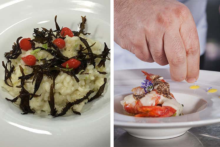 Le lacrime del mare di Alfio Vissali e il Gambero Rosso di Mazara con dadolata di ortaggi, profumato al timo e fonduta di Ragusano Dop al tartufo dell’Etna di Seby Sorbello Le lacrime del mare di Alfio Vissali e il Gambero Rosso di Mazara con dadolata di ortaggi, profumato al timo e fonduta di Ragusano Dop al tartufo dell’Etna di Seby Sorbello