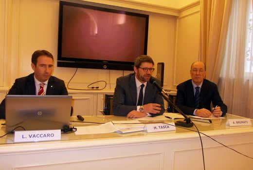 da sinistra: Luca Vaccaro, Maniele Tasca e Ambrogio Brunati da sinistra: Luca Vaccaro, Maniele Tasca e Ambrogio Brunati