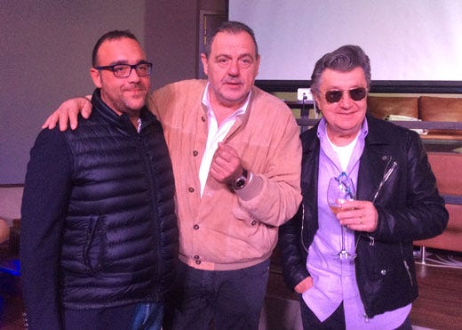 da sinistra: Valerio Ferrari, Gianfranco Vissani e Bobby Solo