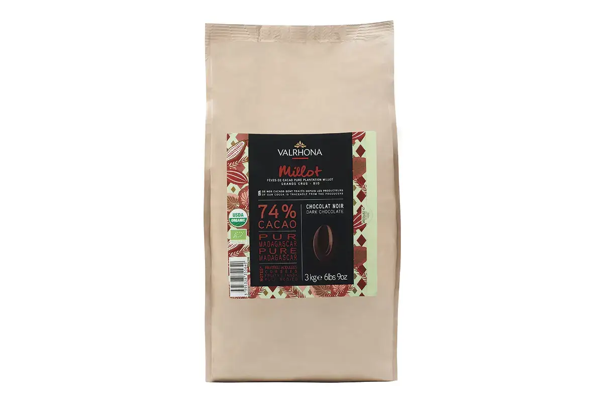 Il Grand Cru Millot 74% di Valrhona Millot 74%, il cioccolato biologico&nbsp; Valrhona per una filiera equa