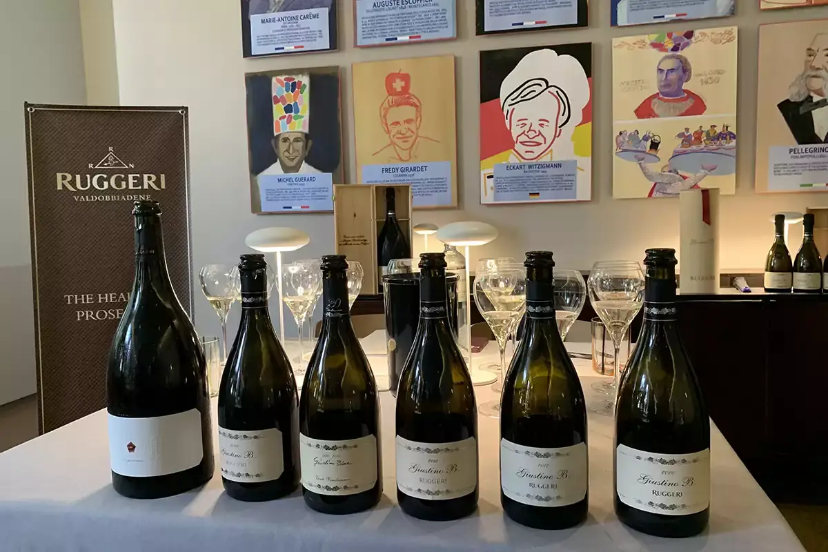 Le bottiglie in degustazione verticale pi&ugrave; la Magnum Il Prosecco &ldquo;adulto&rdquo; di casa Ruggeri