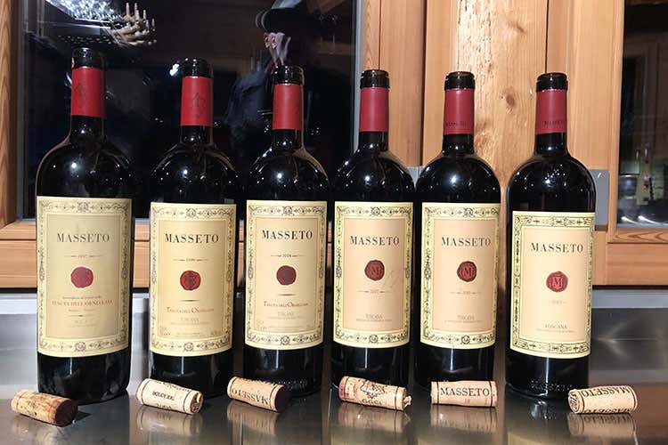 Le 6 bottiglie degustate (Verticale di Masseto 2015 superstar, ma sorprende il ‘97)