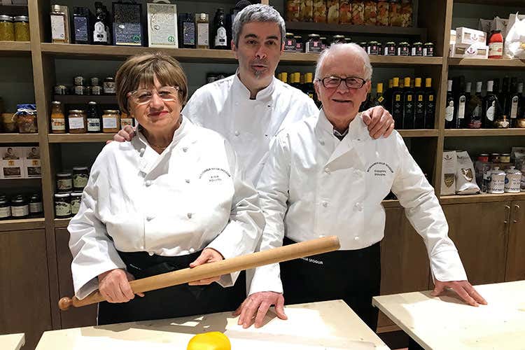 Rina Poletti, Gian Paolo Chiossi e Giuseppe Govoni (La Via Emilia nel cuore di Milano Tortellini e tagliatelle tirate a mano)