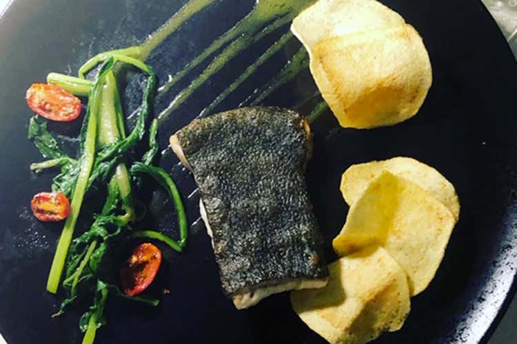 Rombo arrosto, patate e verdure - Lo Presti a Villa Sassolini Cucina di felici ricordi... toscani