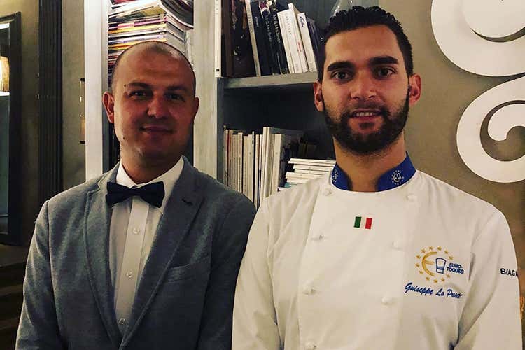 Il maitre George e Giuseppe Lo Presti - Lo Presti a Villa Sassolini Cucina di felici ricordi... toscani