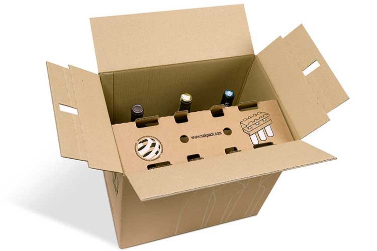 Nakpack, l'imballaggio di cartone per i vini distribuiti via delivery - Virus, con il boom di vino online gli imballaggi di cartone volano
