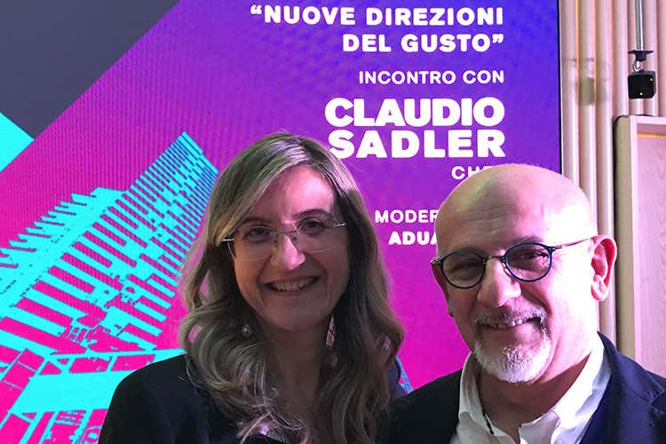 Chiara Angeli e Claudio Sadler (Vision 2020 Talks con Claudio Sadler Primo ospite di Volvo Studio Milano)