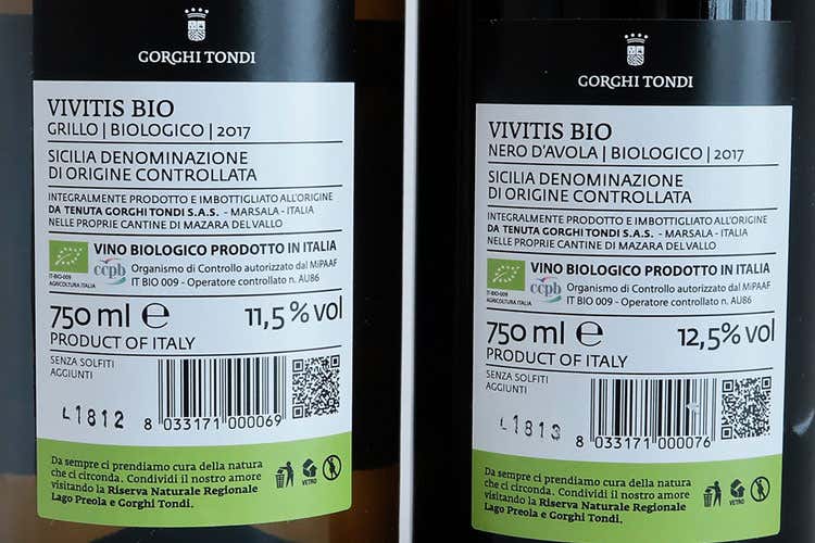 (Vivitis Bio 2017 di Gorghi Tondi Gestione femminile, coltivazione biologica)