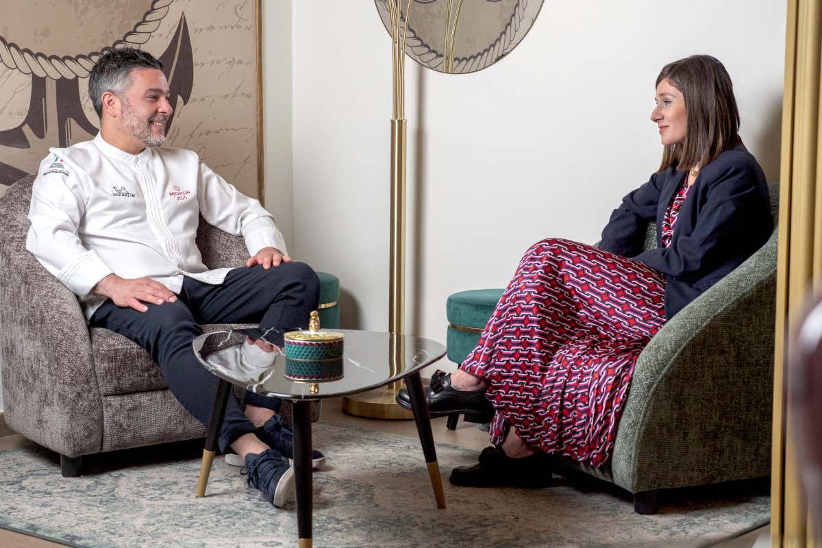 Cetaria: lo chef Salvatore Avallone con Federica Gatto,  maître, sommelier e compagna nella vita