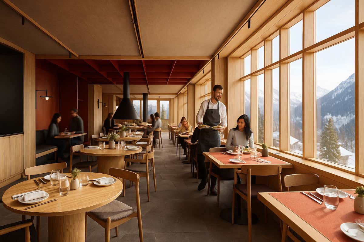 La cabinovia serale che porta al nuovo hotel a 1.600 metri nel Parco delle Orobie La cabinovia serale che porta al nuovo hotel a 1.600 metri nel Parco delle Orobie