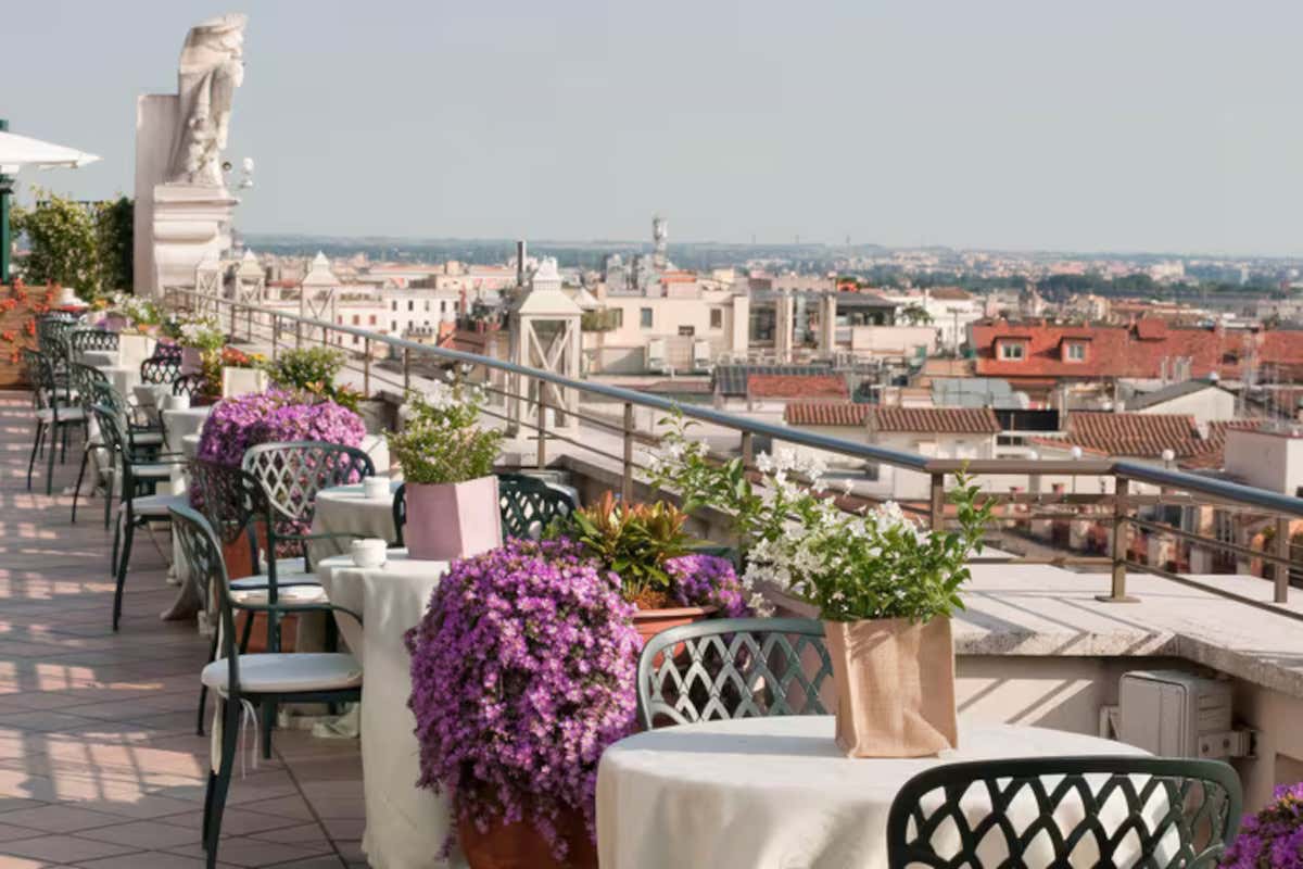 Il rooftop del Grand Hotel Flora