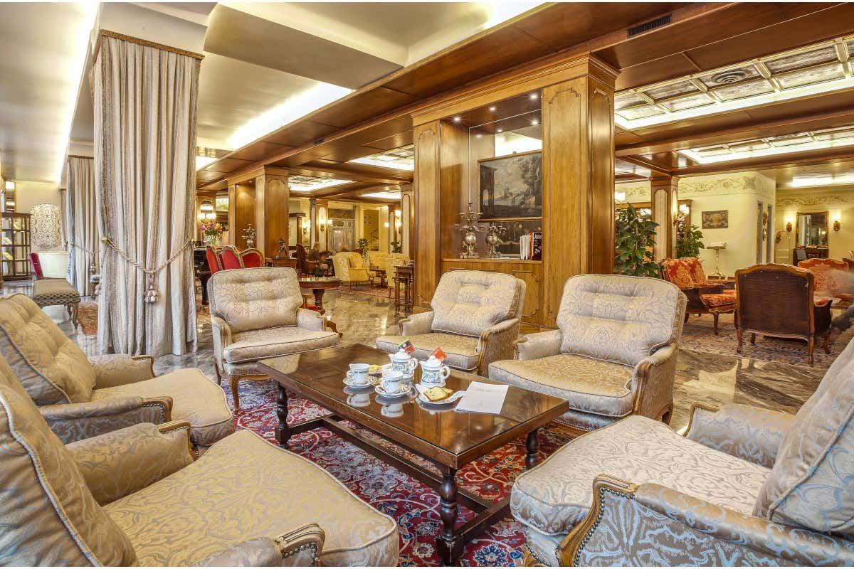 Gli interni dell'Abano Ritz&nbsp; Il Natale di Abano Terme: &ldquo;Tanta gente ma preoccupano bollette e personale&rdquo;