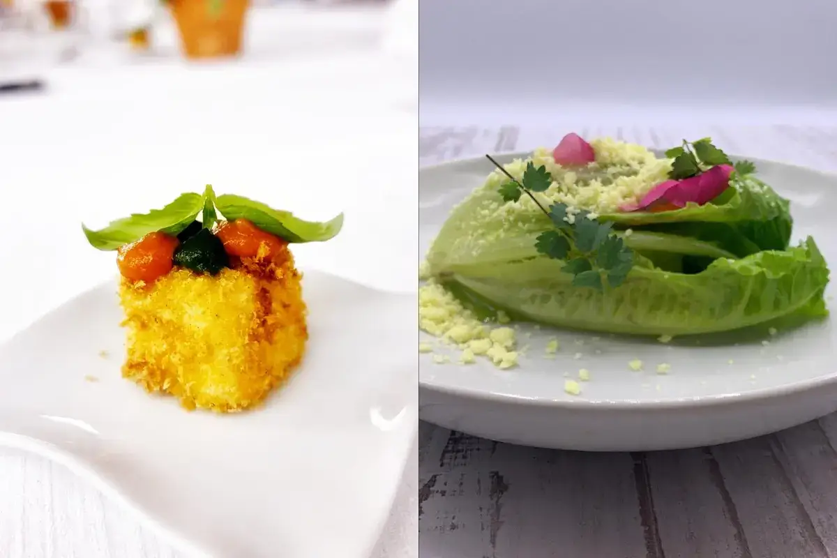 Besciamella fritta e lattuga surprise bella Accademia Chef's, piace la cena didattica