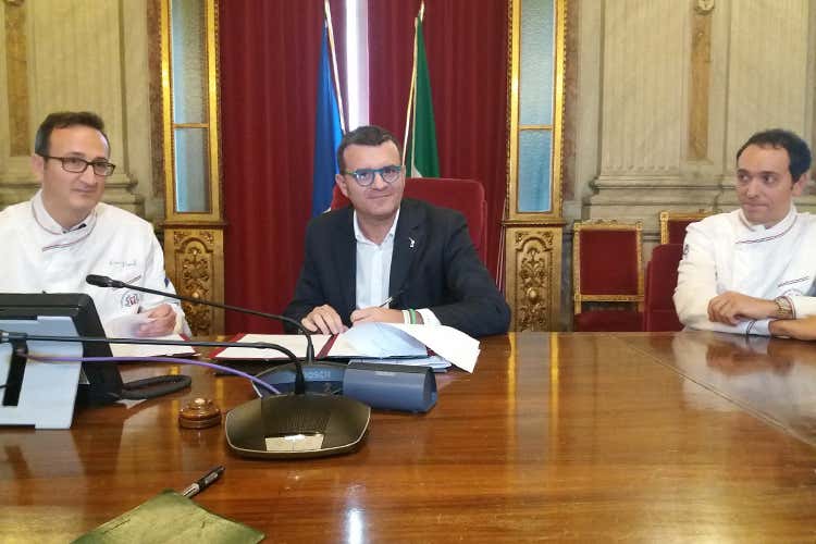 Rocco Pozzulo, Gian Marco Centinaio, Alessandro Circiello (Fic-Mipaaft, accordo per il Made in Italy La Cucina italiana guarda all'estero)