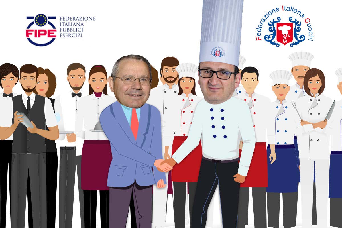Storico accordo siglato fra Lino Stoppani (Fipe) e Rocco Pzzulo (Fic) La Cucina è finalmente unita. [Ecco la brigata del buon  cibo italiano]