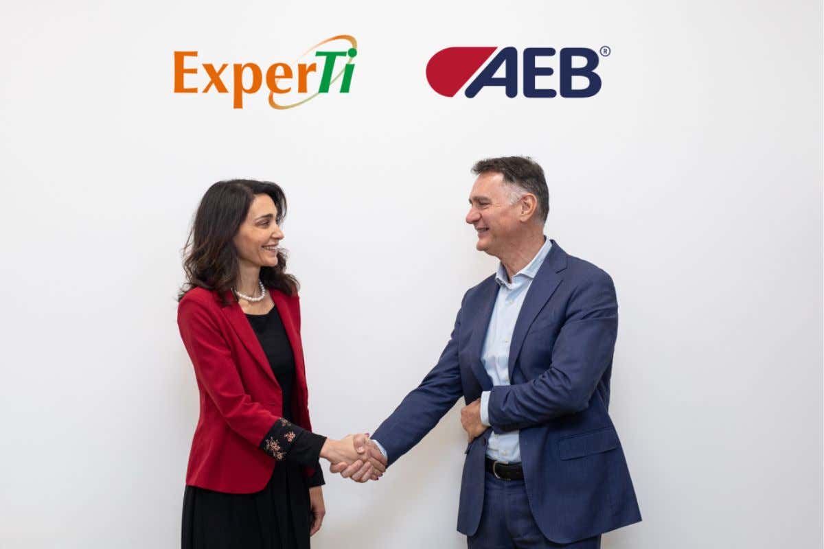 Elena Guglierame, nuova Ceo ExperTi, e SimonPietro Felice, Ceo di Aeb Group Aeb Group annuncia l'acquisizione dell'azienda ExperTi
