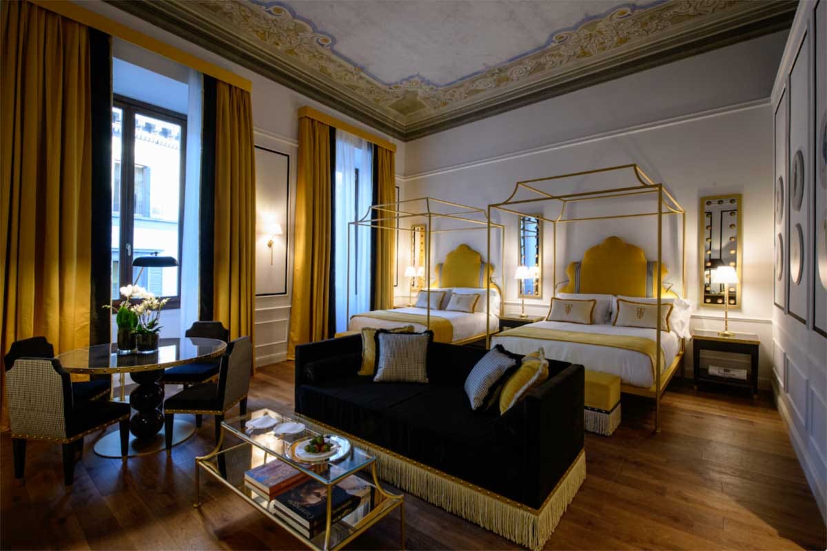 Una stanza dell'hotel Il Tornabuoni di Firenze in apertura a ottobre AG Group e Hyatt Hotels, partnership per la crescita a Roma e Firenze