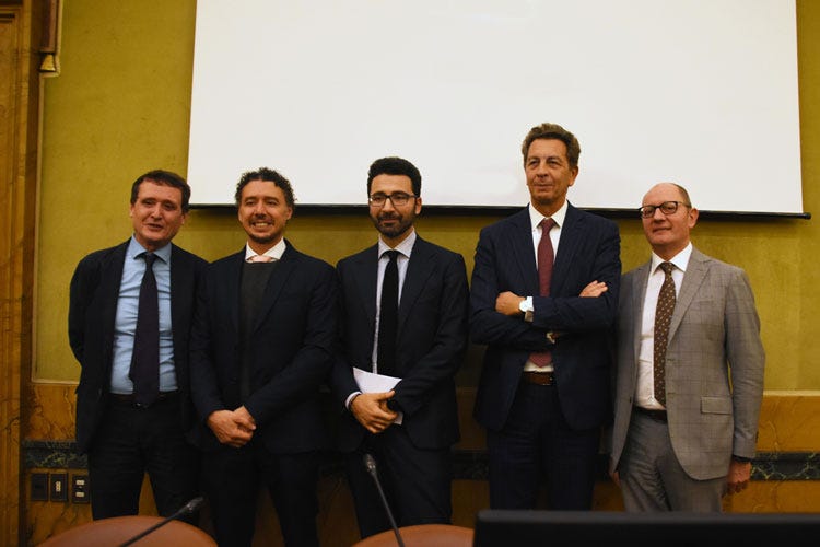 Leo Bertozzi, Gianluca Ligasacchi, Massimo Vittori Cesare Baldrighi e Domenico Raimondo (Aicig diventa Origin Italia Coinvolte le associazioni dei Consorzi)