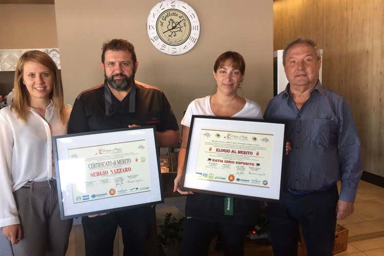 Alessandra Organista, Sergio Nazzaro, Katia Iorio Esposito, Ivar Foglieni (Al Galletto d&rsquo;Oro di Curno rivivono le grandi pizze di Luigi Iorio Esposito)