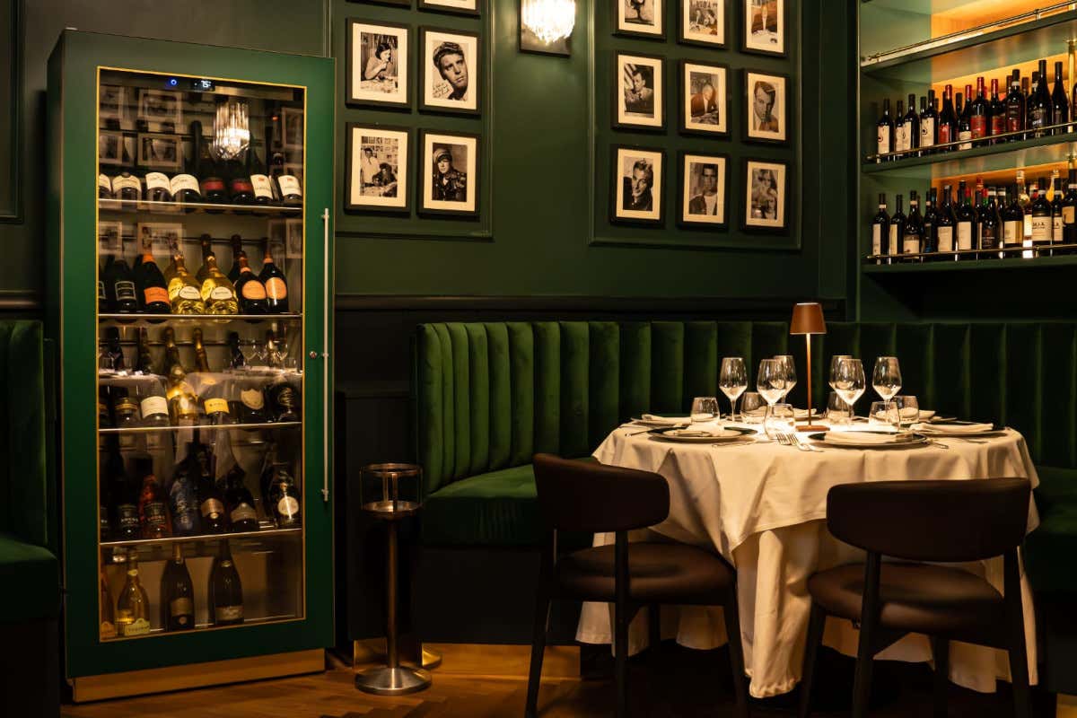 Un angolo della sala del ristorante Alfredo alla Scrofa