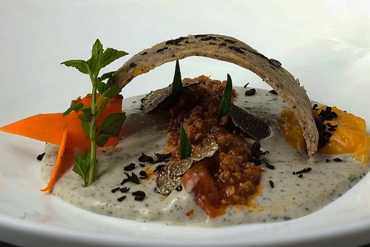 Tartufo nero e crema di caciotta Alessio e Simone, il sapore della giovent&ugrave;
