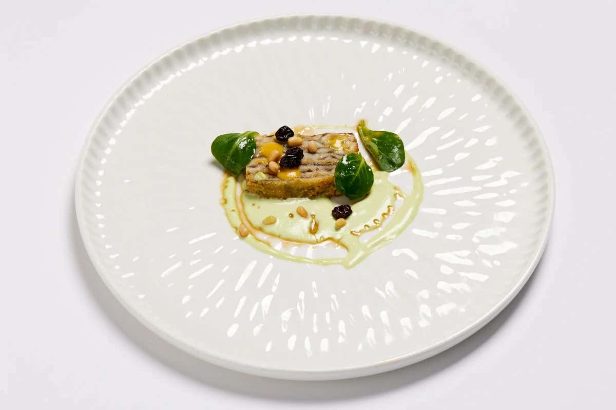 Un piatto della verticale Fano, al ristorante AlMare via alle verticali di pesce