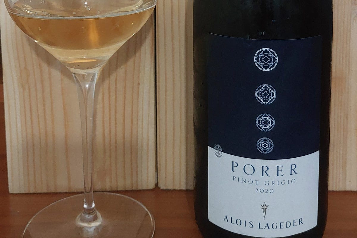 Pinot Grigio “Porer” 2020 Alois Lageder £$Ripartiamo dal vino:$£ Pinot Grigio “Porer” 2020 Alois Lageder