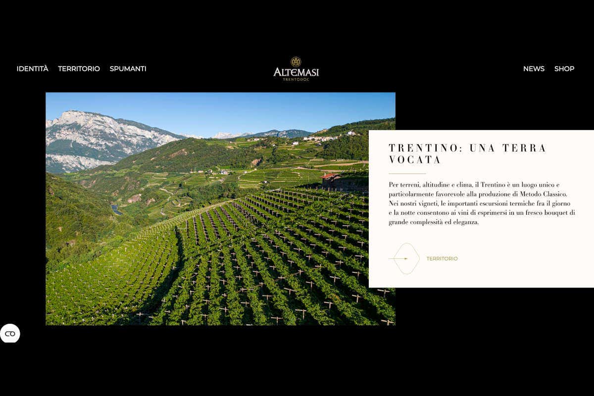 Il nuovo sito web di Altemasi Rilancio del sito web Altemasi Trentodoc gioiello della spumantistica Cavit