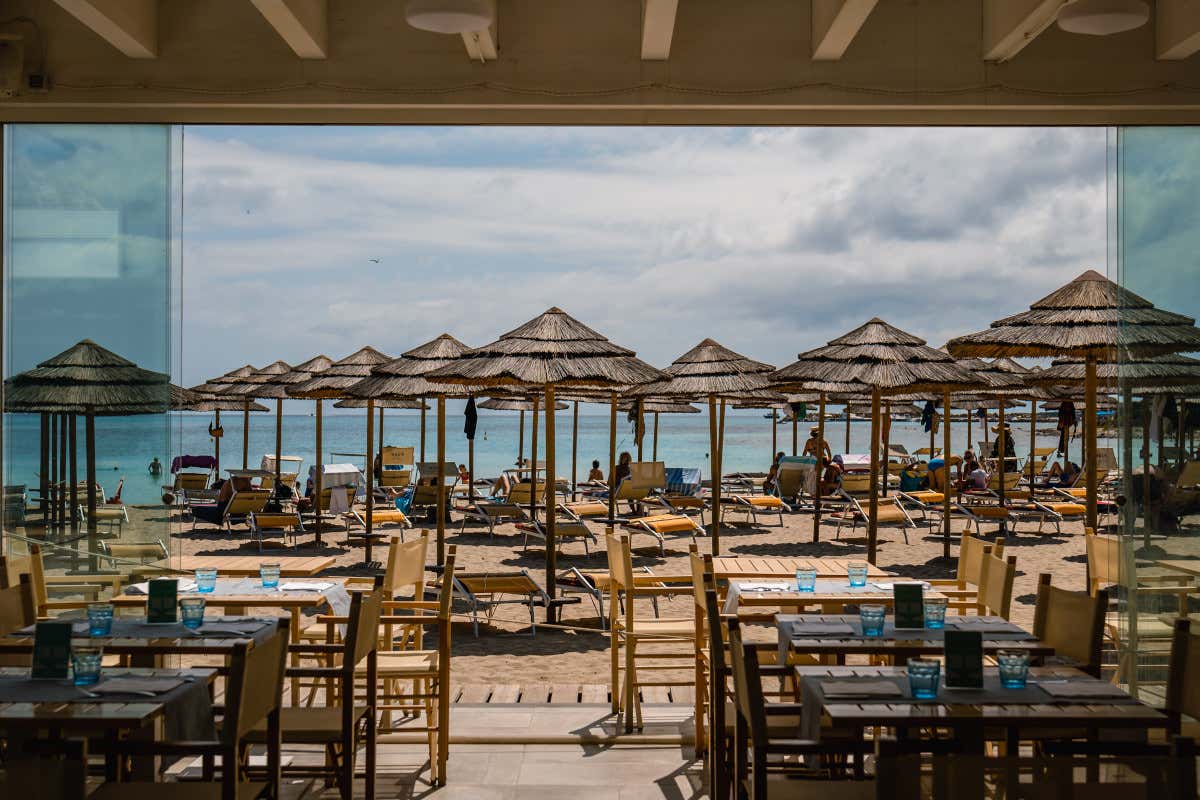 Il ristorante dello stabilimento balneare Il Gabbiano