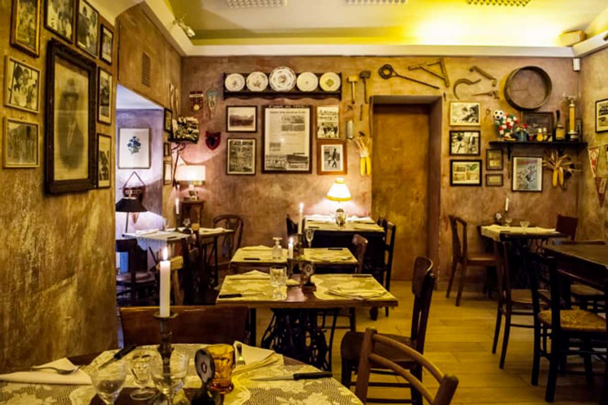 La sala interna del ristorante Antico Balon